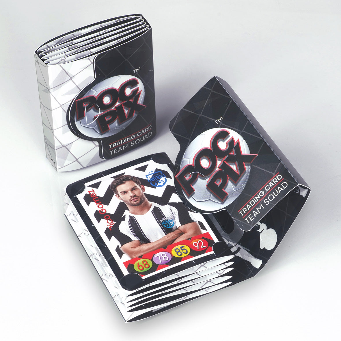 Pocket Size Black & White Football Card Album Wallet or trading card binder to level-up your trading card game or sports card collection on the go.
