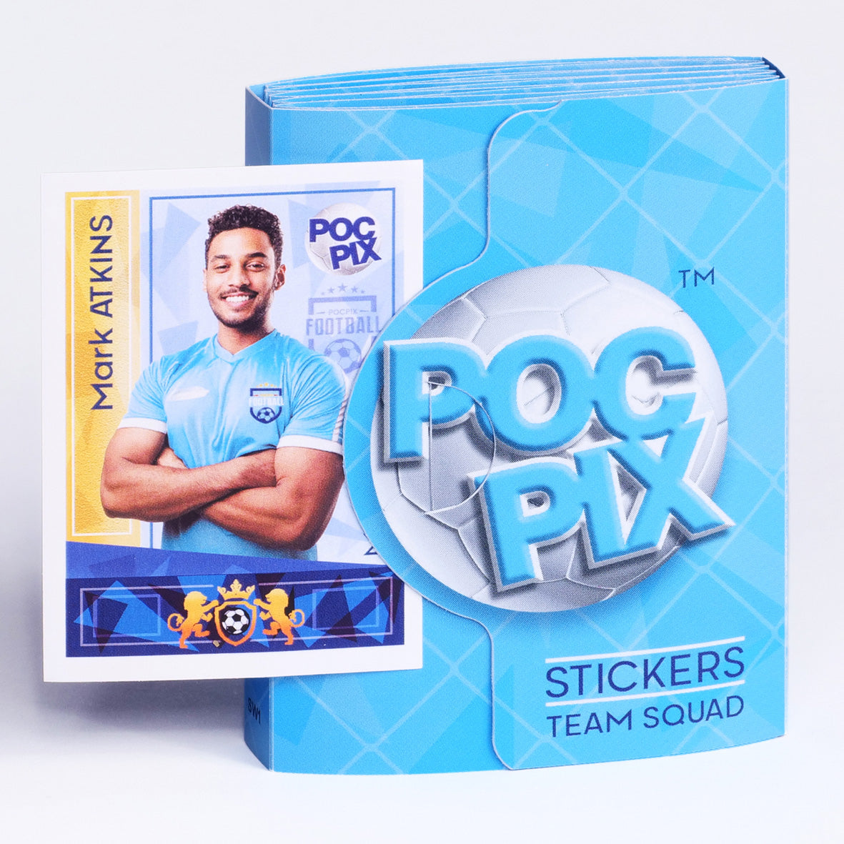 Pocket TCG Football Sticker Collection Book : Sky Blue