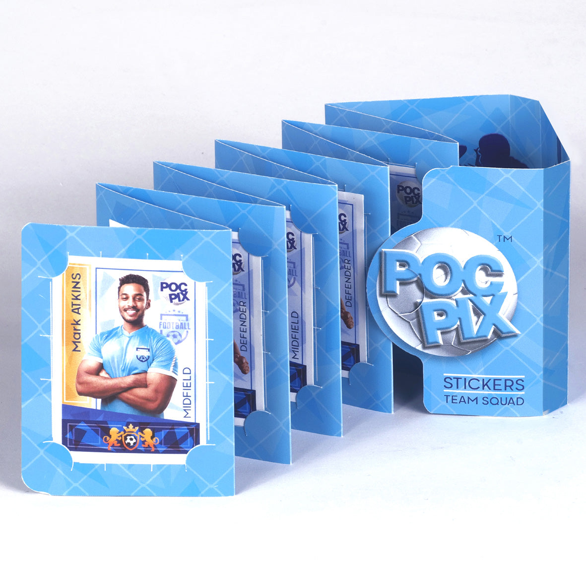Pocket TCG Football Sticker Collection Book : Sky Blue