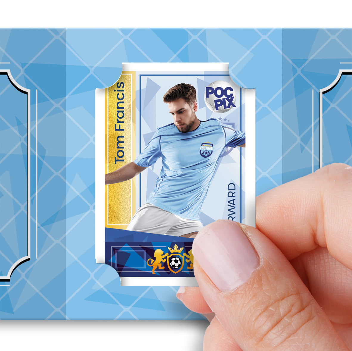 Pocket TCG Football Sticker Collection Book : Sky Blue