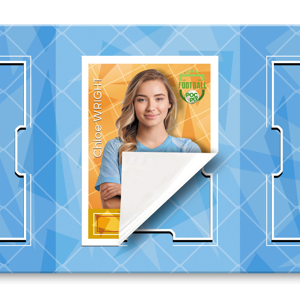 Pocket TCG Football Sticker Collection Book : Sky Blue