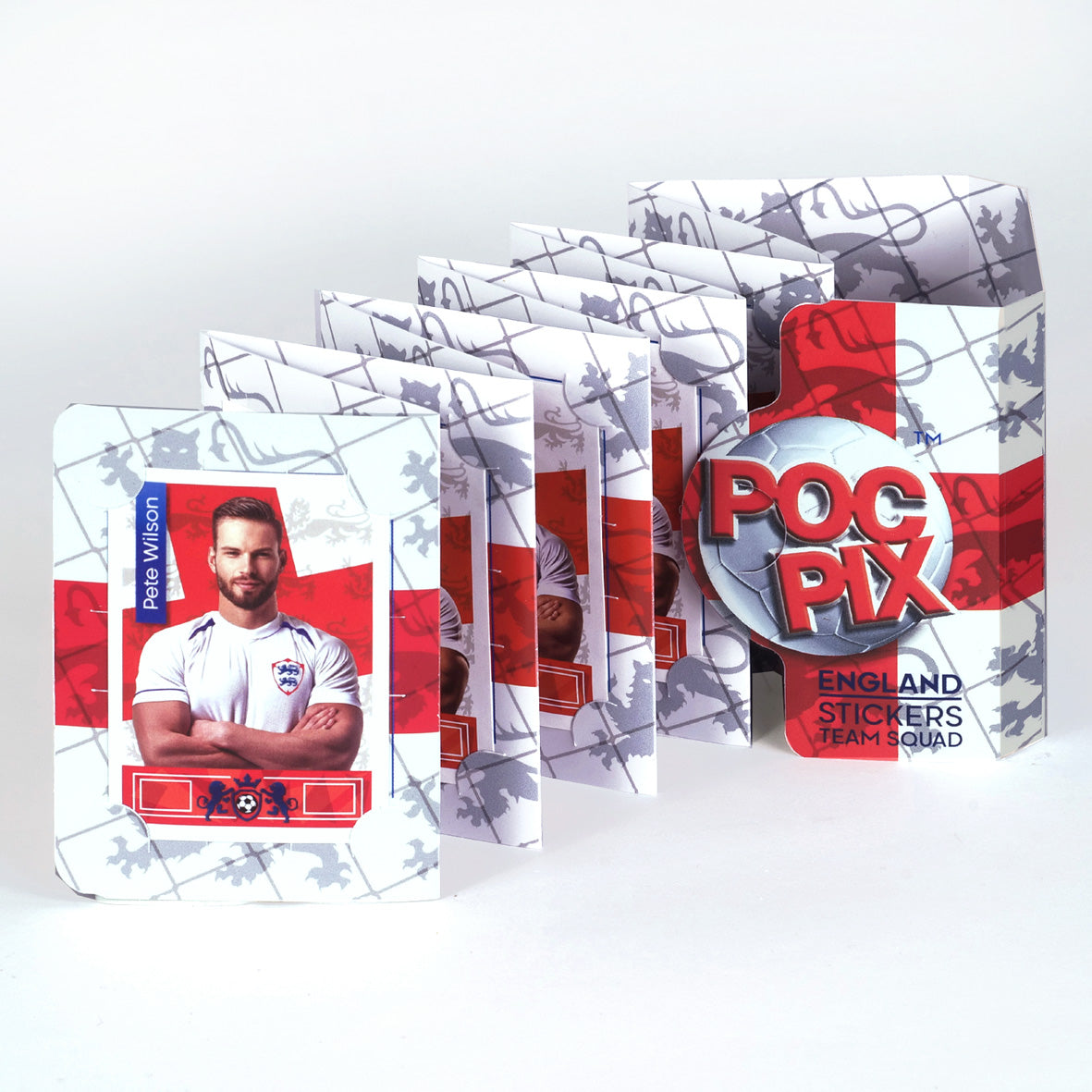 Pocket TCG Football Sticker Collection Book : England Team Squad