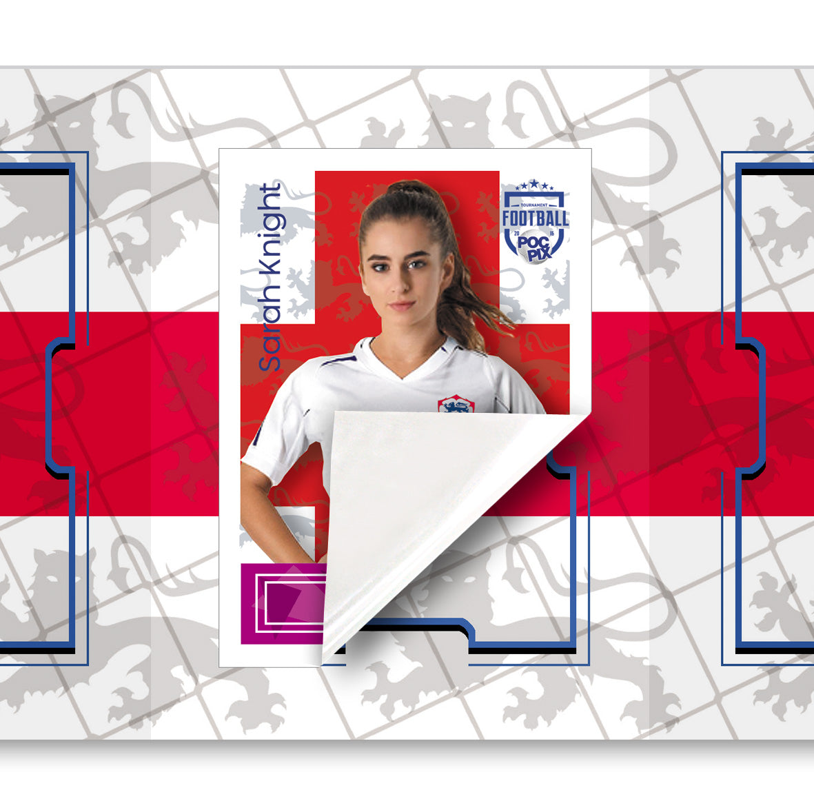 Pocket TCG Football Sticker Collection Book : England Team Squad