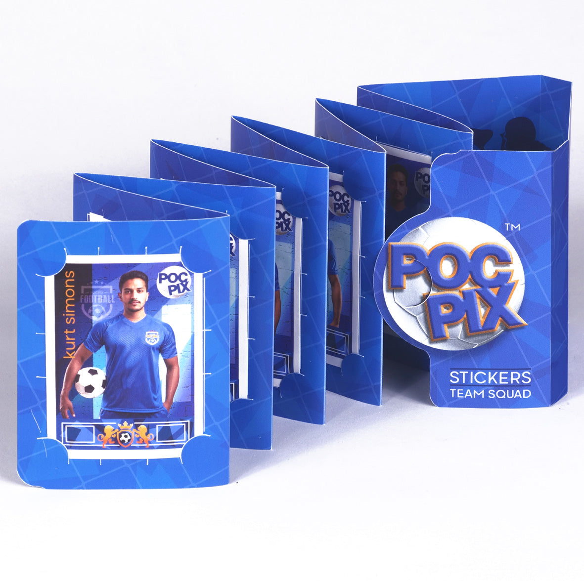 Pocket TCG Football Sticker Collection Book : Royal Blue