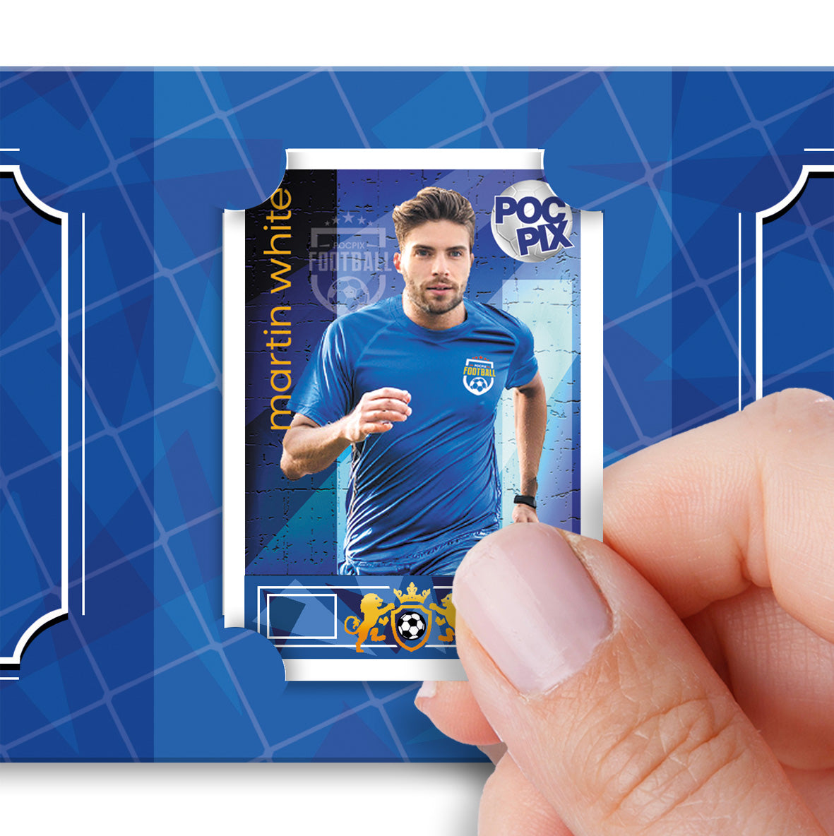 Pocket TCG Football Sticker Collection Book : Royal Blue