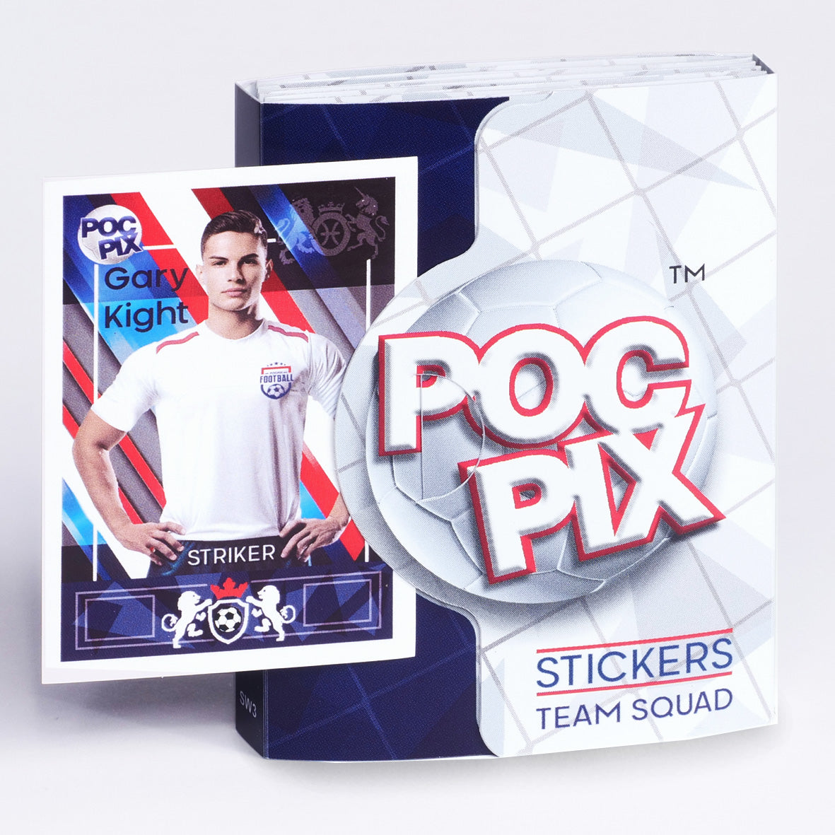 Pocket TCG Football Sticker Collection Book : Navy White