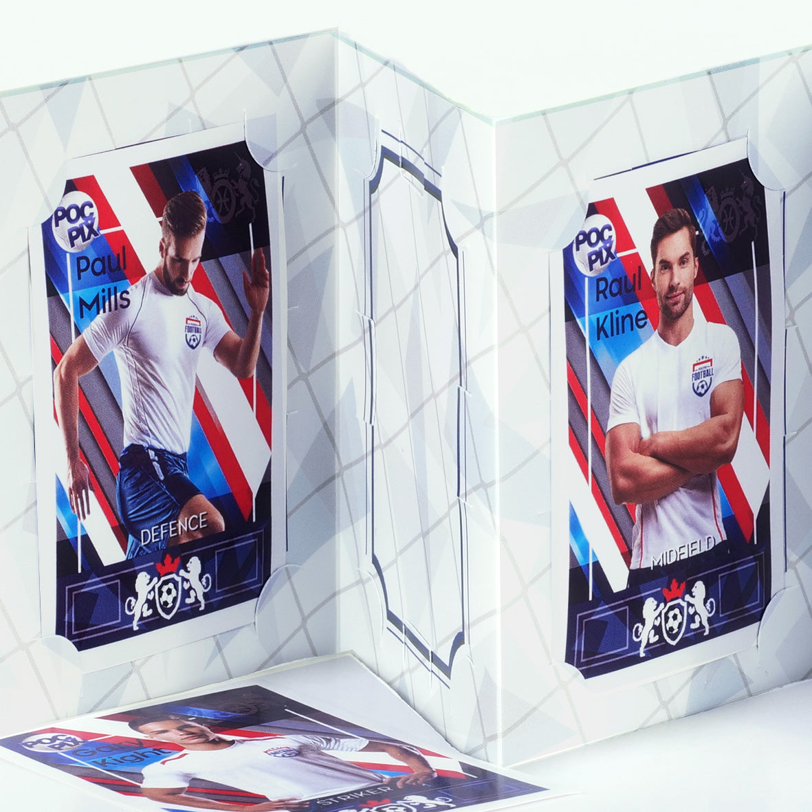 Pocket TCG Football Sticker Collection Book : Navy White