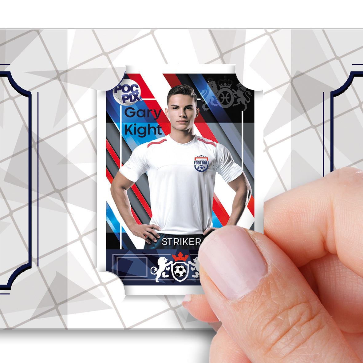Pocket TCG Football Sticker Collection Book : Navy White