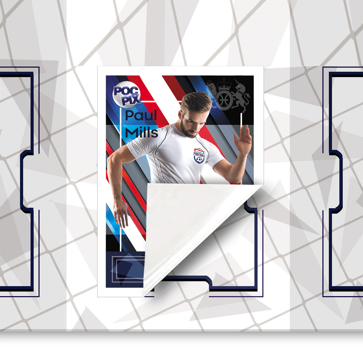 Pocket TCG Football Sticker Collection Book : Navy White