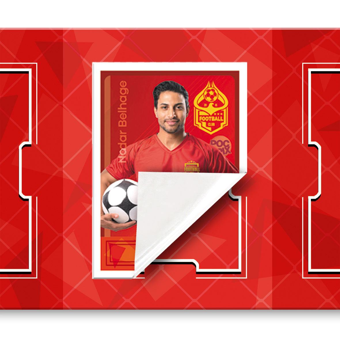 Pocket TCG Football Sticker Collection Book : Red Gold
