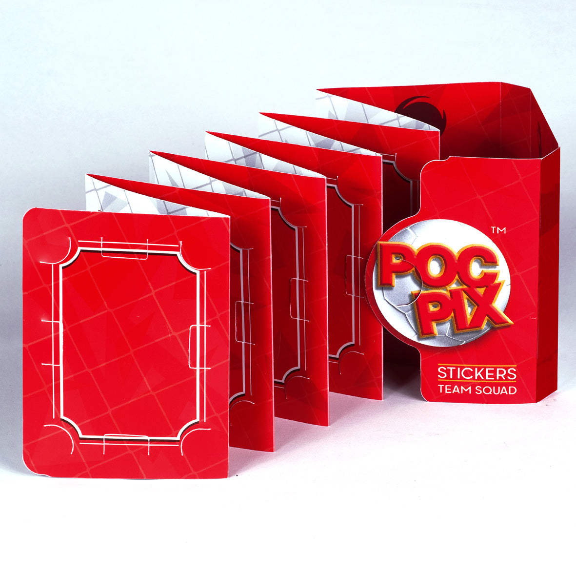 Pocket TCG Football Sticker Collection Book : Red & White