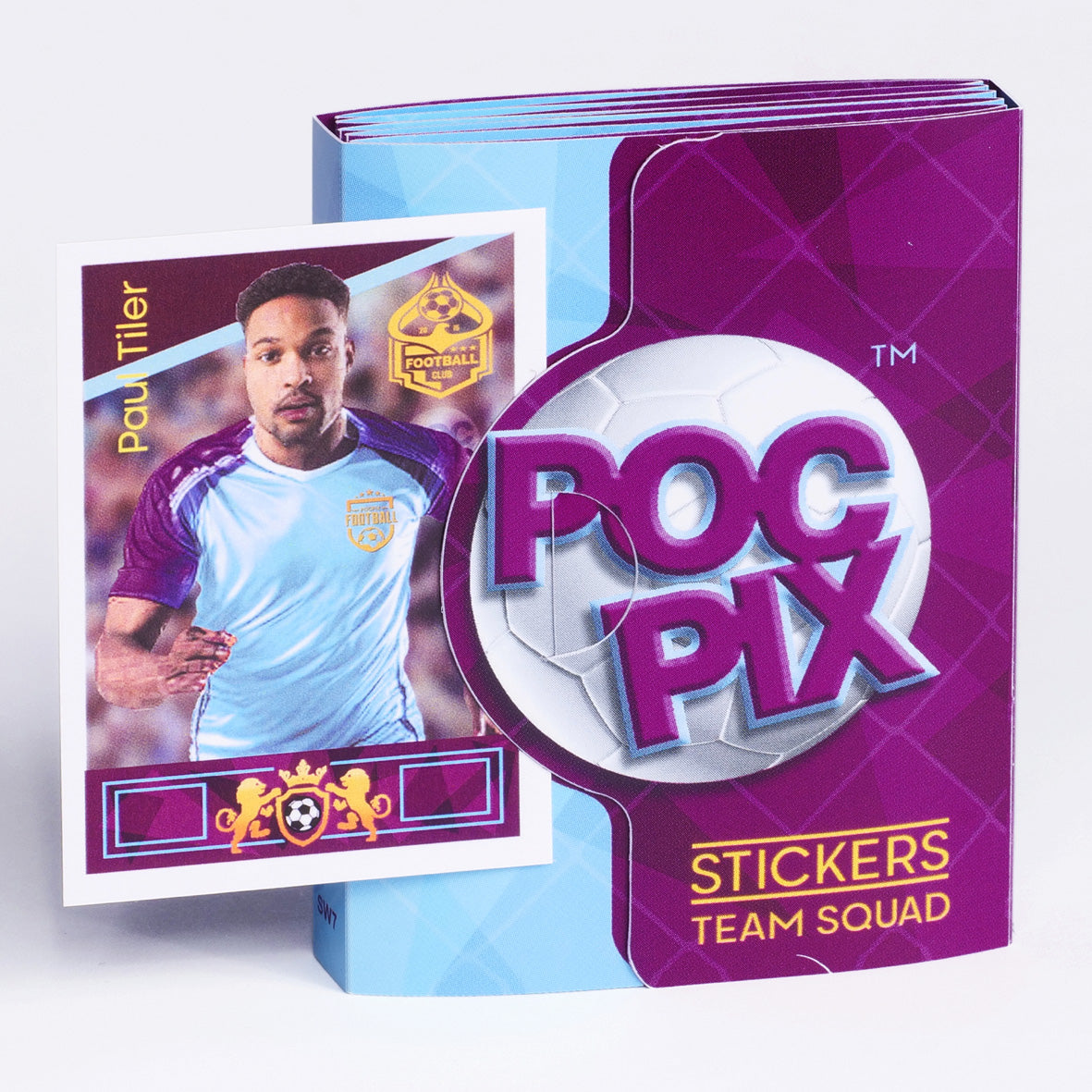 Pocket TCG Football Sticker Collection Book : Claret & Blue