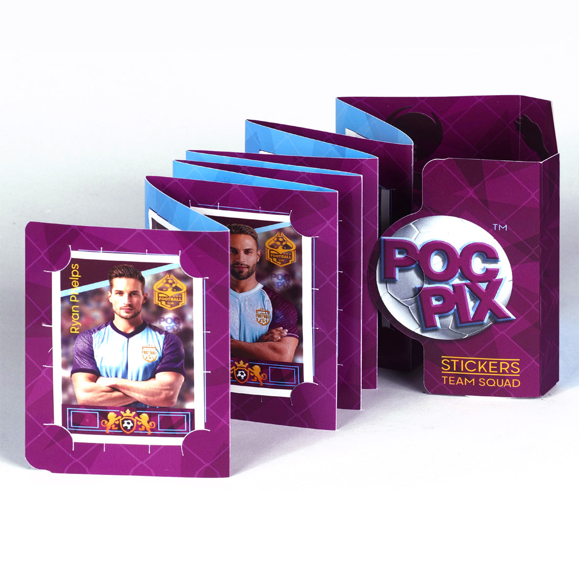 Pocket TCG Football Sticker Collection Book : Claret & Blue