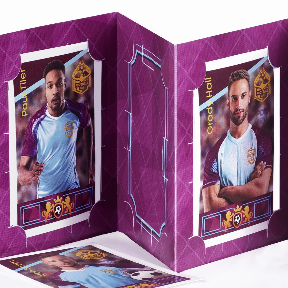 Pocket TCG Football Sticker Collection Book : Claret & Blue