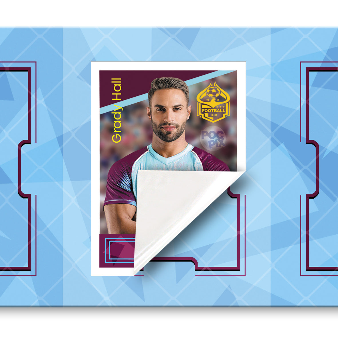 Pocket TCG Football Sticker Collection Book : Claret & Blue