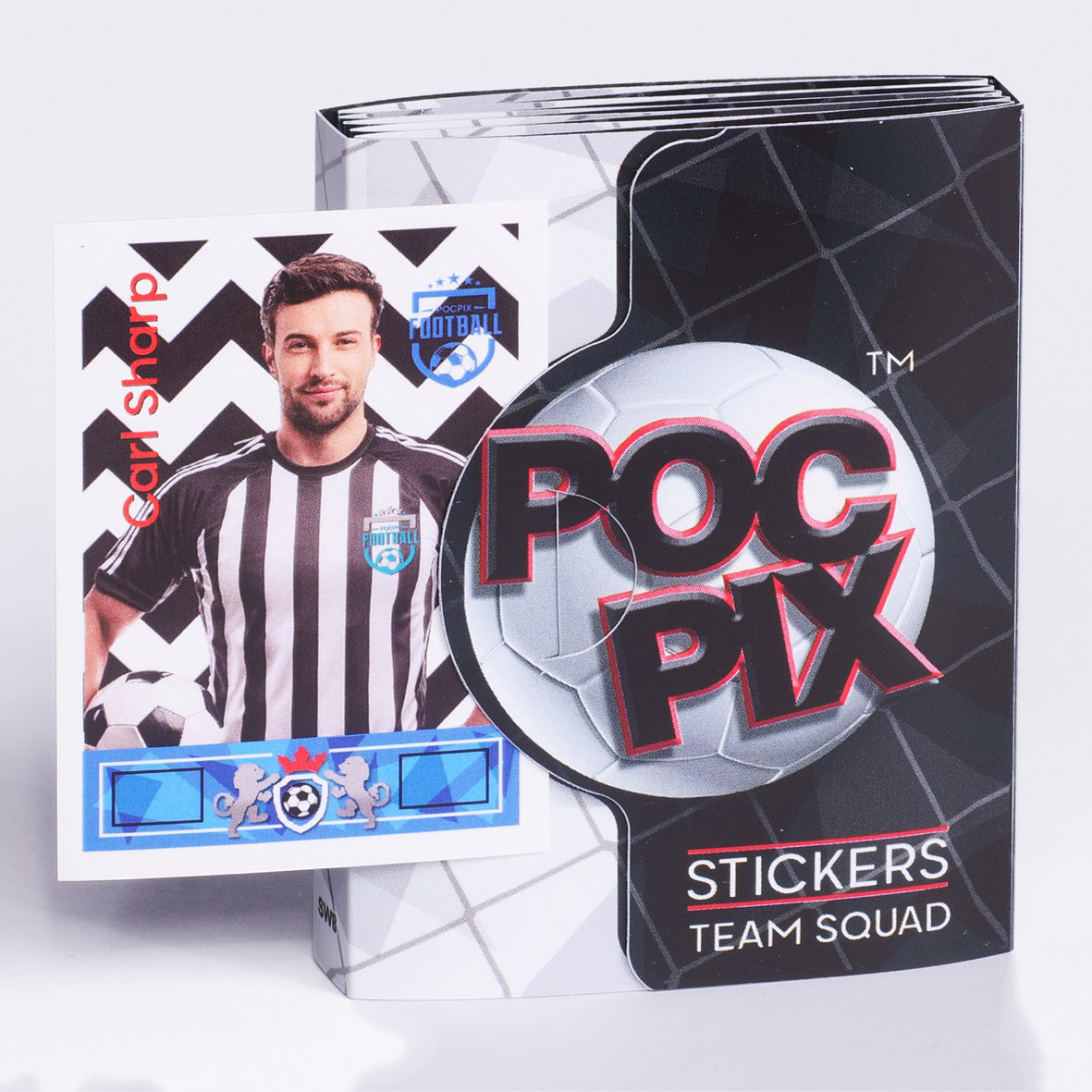 Pocket TCG Football Sticker Collection Book : Black White