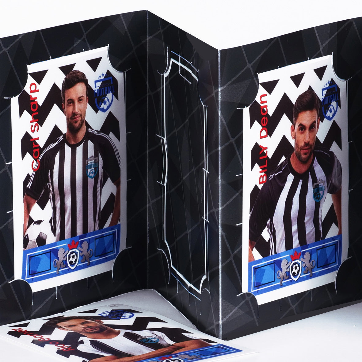Pocket TCG Football Sticker Collection Book : Black White