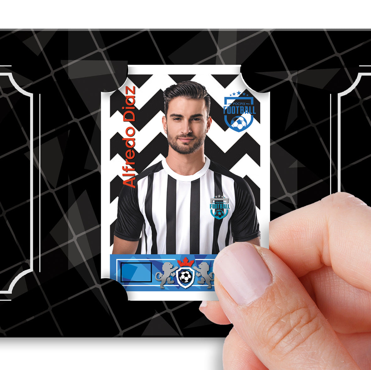 Pocket TCG Football Sticker Collection Book : Black White