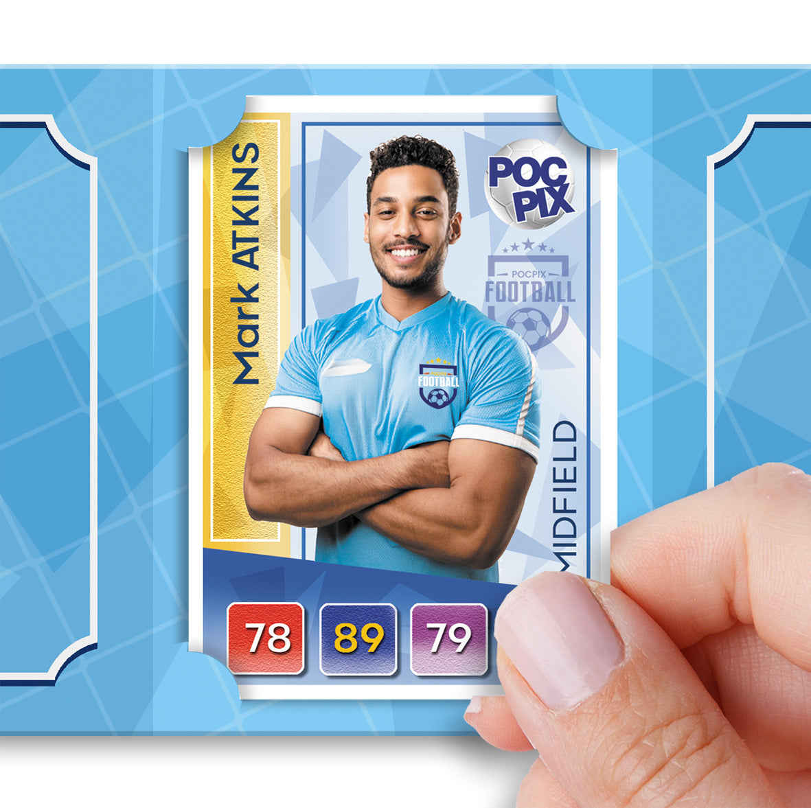Pocket Trading Card Binder: Football Team: Sky Blue