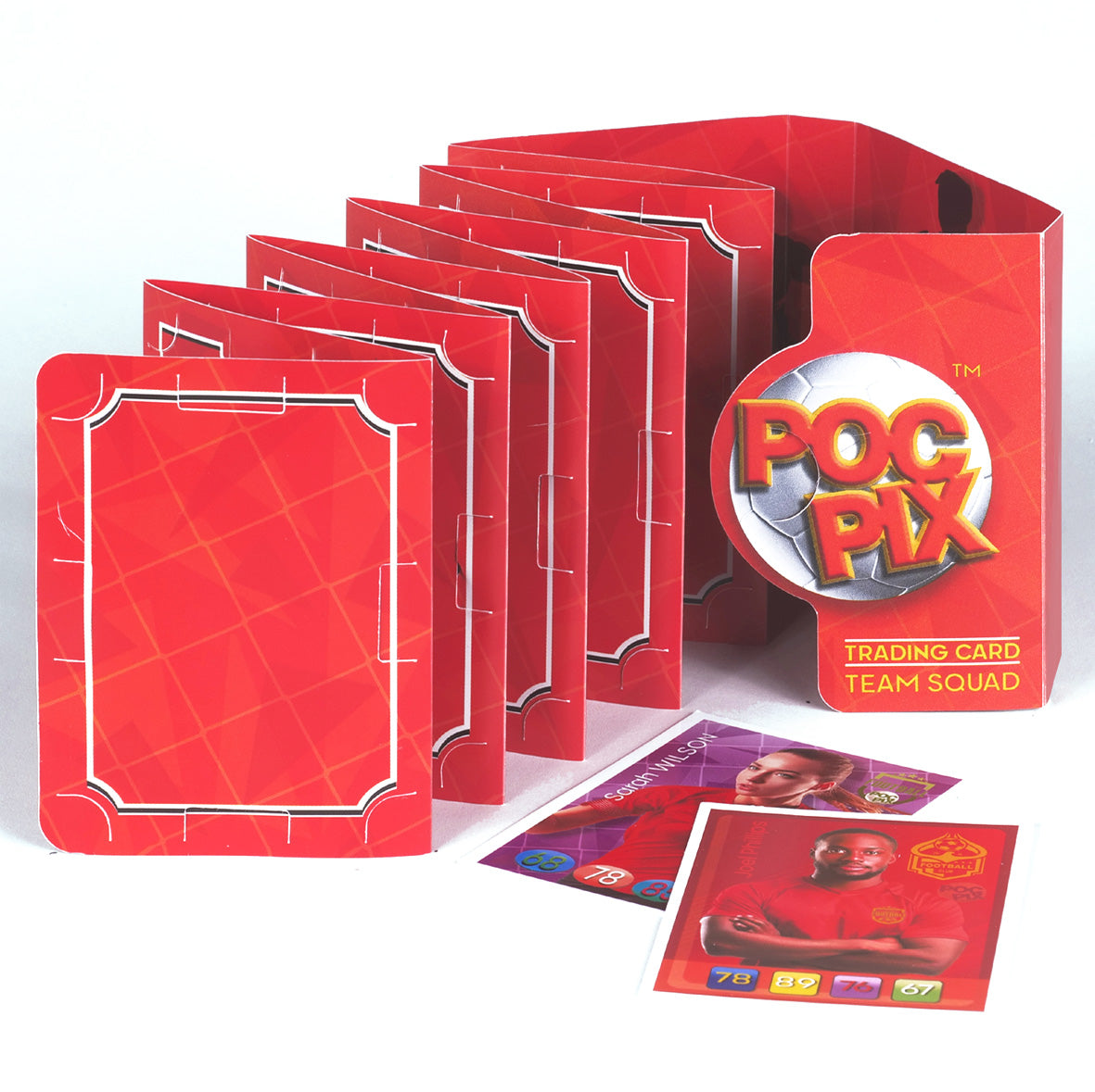 Pocket Trading Card Binder : Football Team : Red Gold