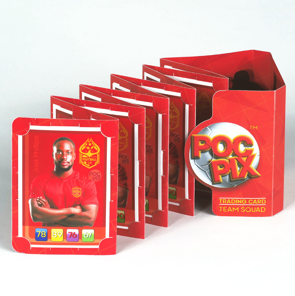 Pocket Trading Card Binder : Football Team : Red Gold