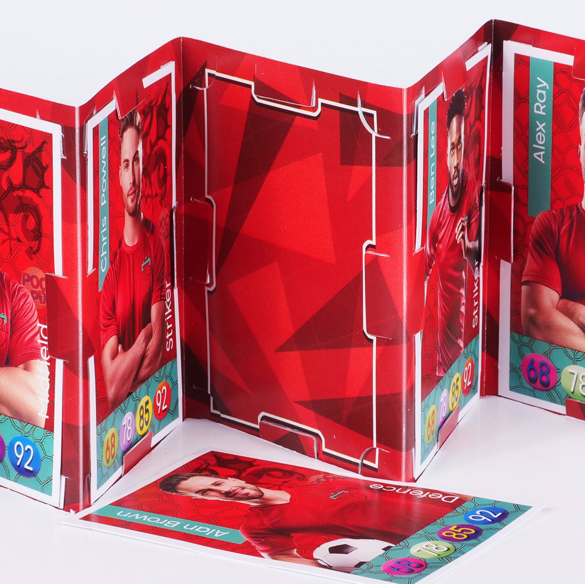 Pocket Trading Card Binder Display : Football Team : Red