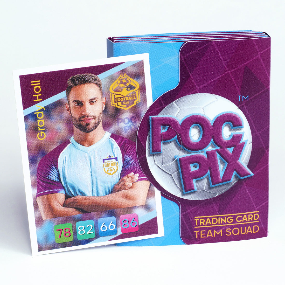 Pocket Trading Card Binder Display : Football : Purple Blue
