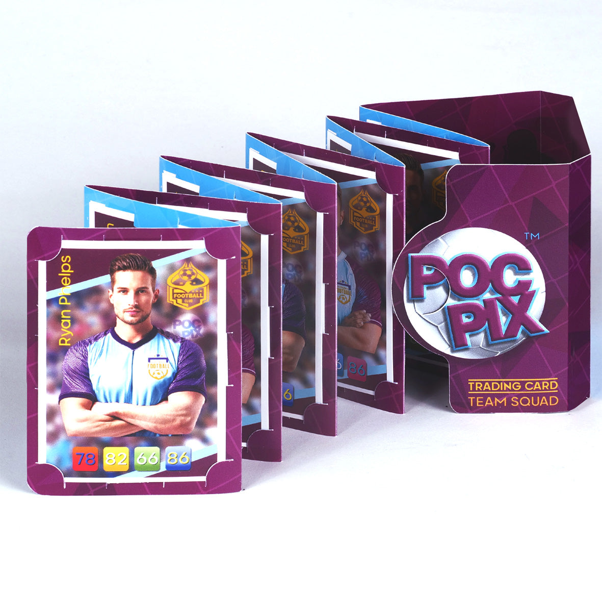Pocket Trading Card Binder Display : Football : Purple Blue