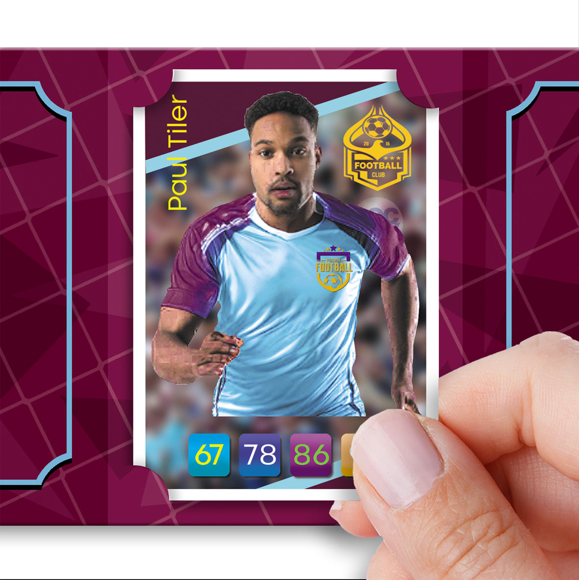 Pocket Trading Card Binder Display : Football : Purple Blue