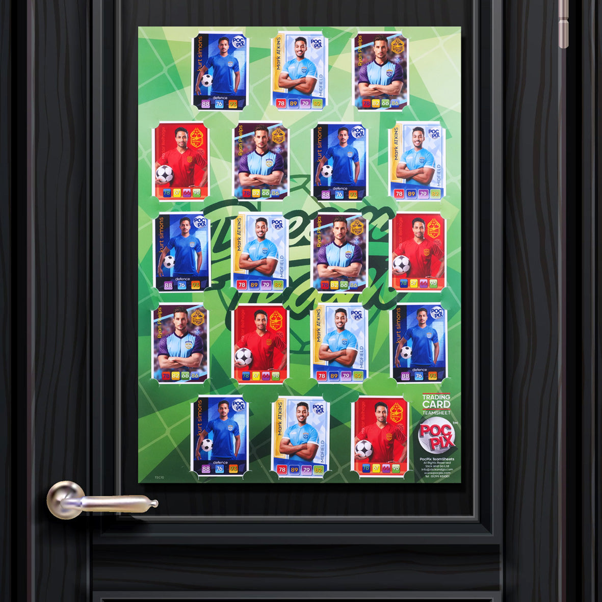 Trading Card Poster : Team Sheet : Teams or All-Stars : Green Dream Team