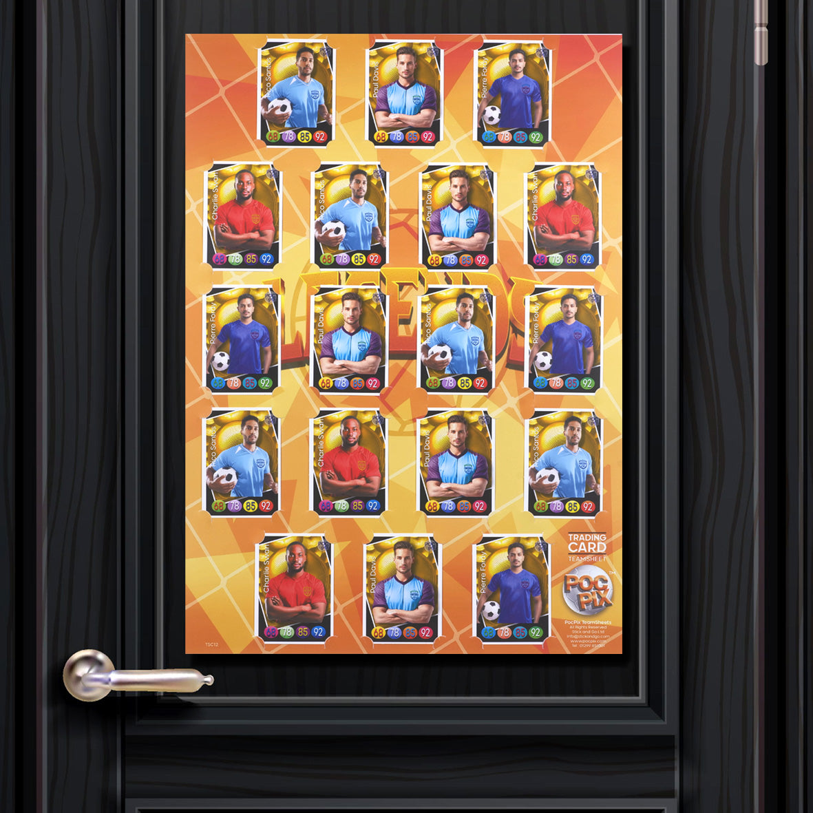 Trading Card Poster : Team Sheet : Teams or All-Stars : Football Legends