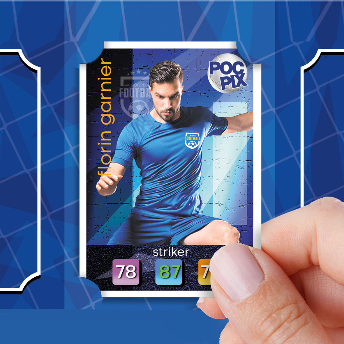 Trading Card Poster: Team Sheet : Teams or All-Stars : Royal Blue