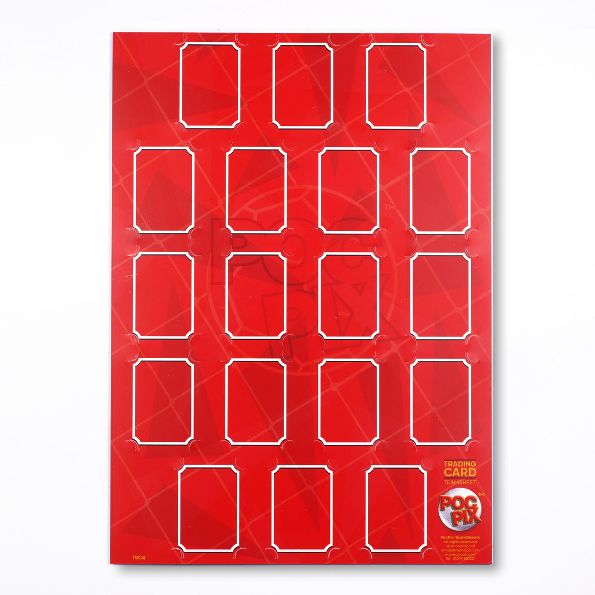 Trading Card Poster : Team Sheet : Teams or All-Stars : Red & Gold