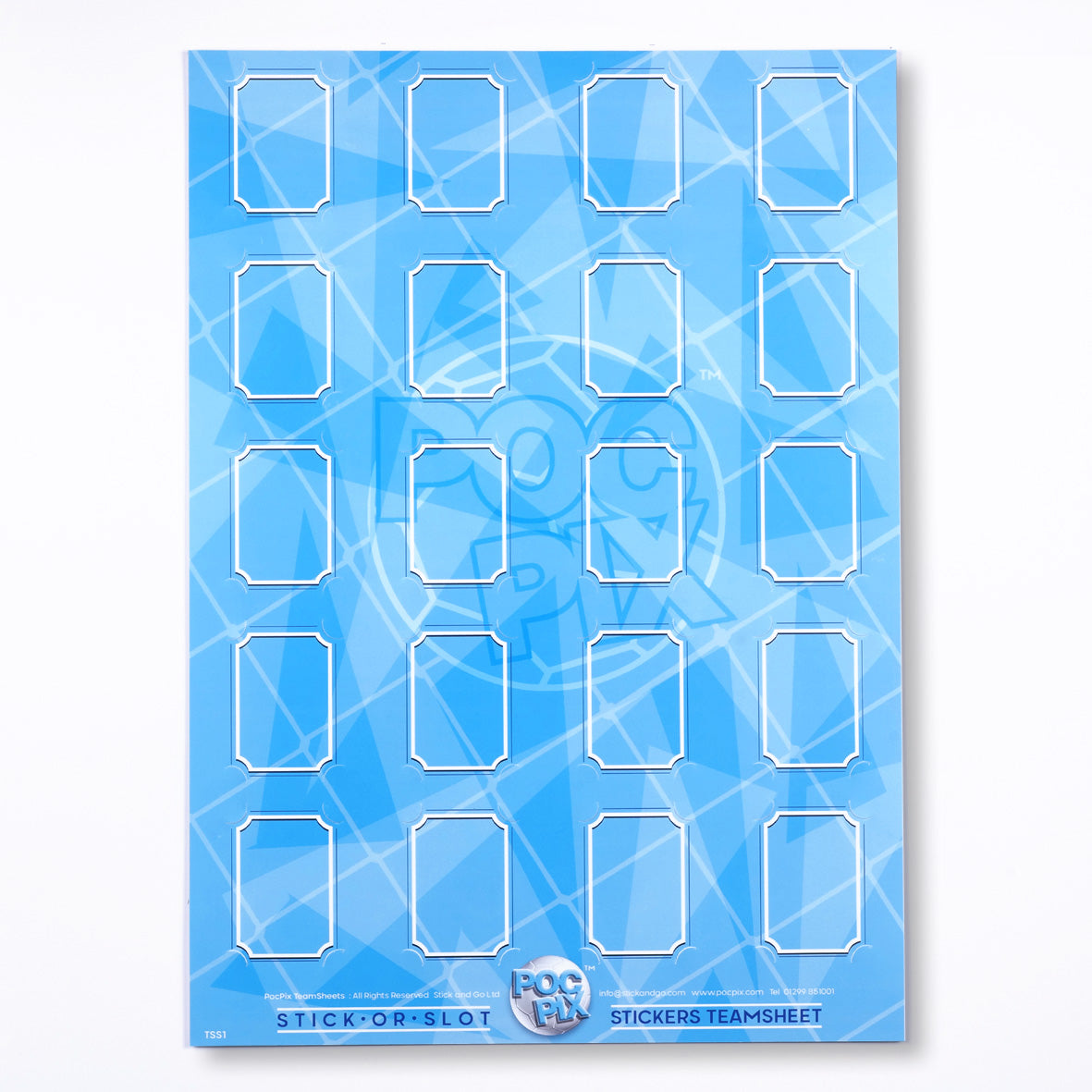 Sticker Poster : Team Sheet : Teams or All-Stars : Sky Blue