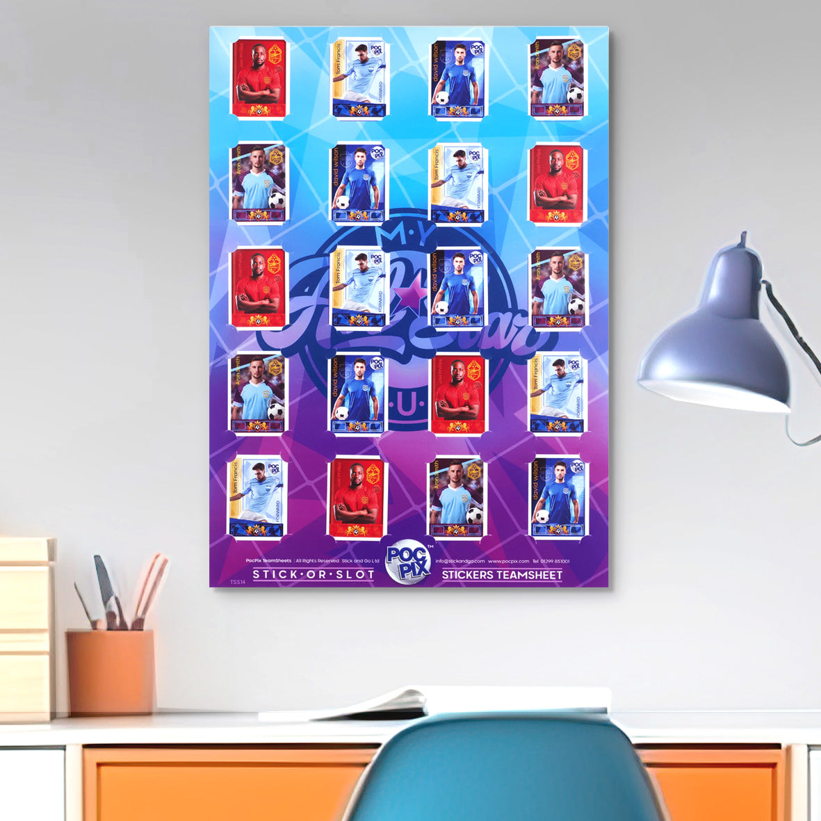 Sticker Poster : Team Sheet : Teams or All-Stars : Dream Team