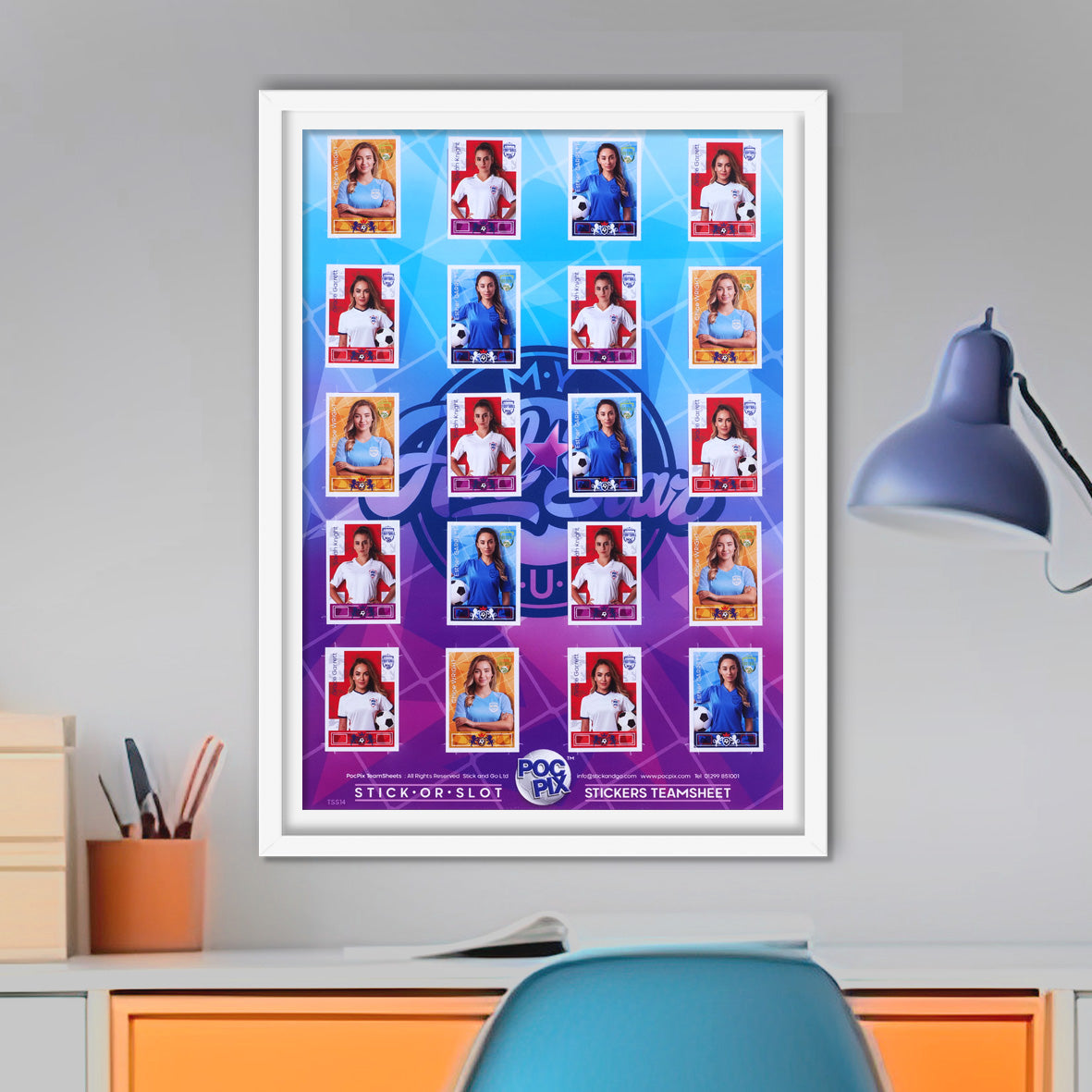 Sticker Poster : Team Sheet : Teams or All-Stars : Dream Team