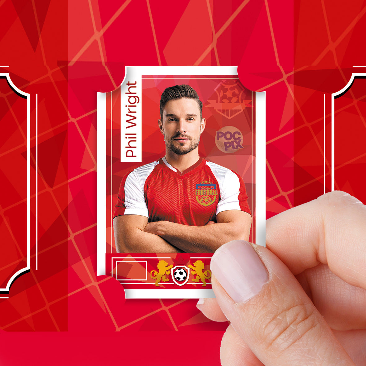 Sticker Poster : Team Sheet : Teams or All-Stars : Red & White