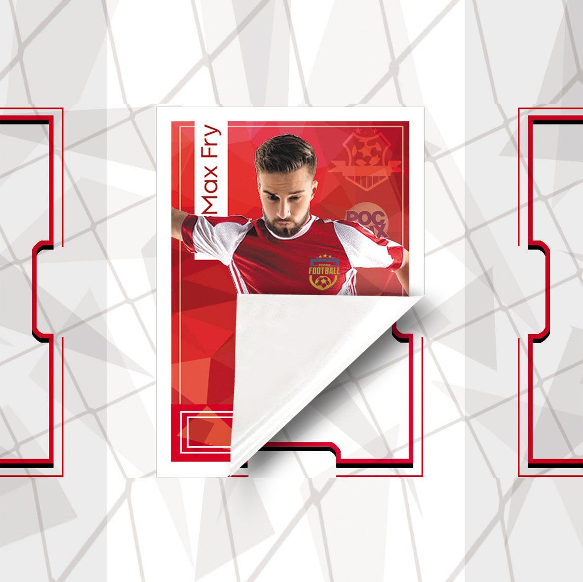 Sticker Poster : Team Sheet : Teams or All-Stars : Red & White