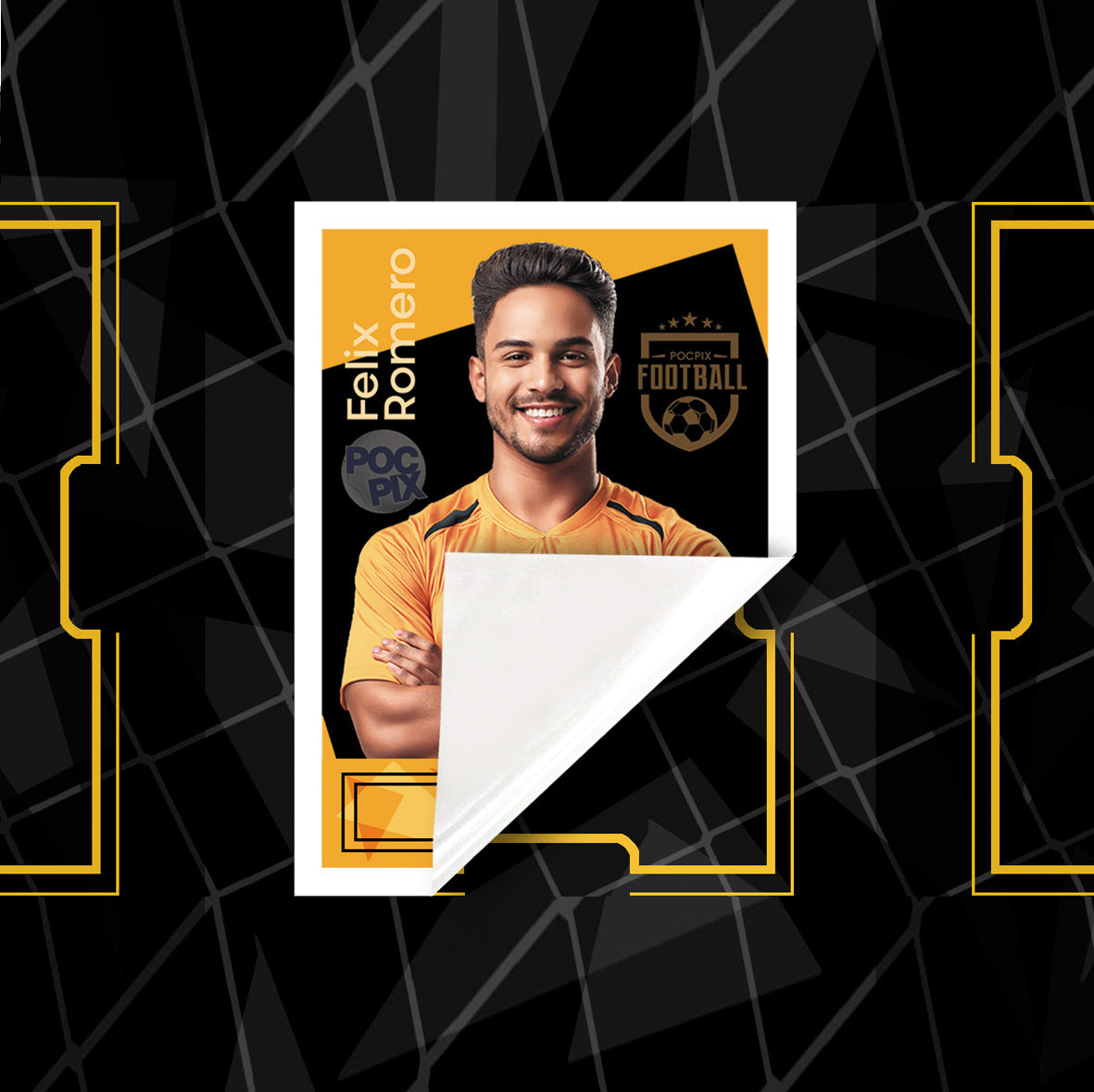 Sticker Poster : Team Sheet : Teams or All-Stars : Orange / Gold & Black
