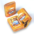 Orange Pocket Size Double Sided TCG Football Sticker Collection Book and Trading Card Binder for International Football Legends Stickers or Dream Team TCG Collector. 