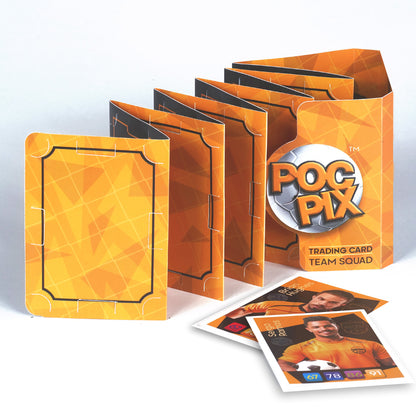 Poc Pix pocket size foldable gold orange black trading card display album wallet open