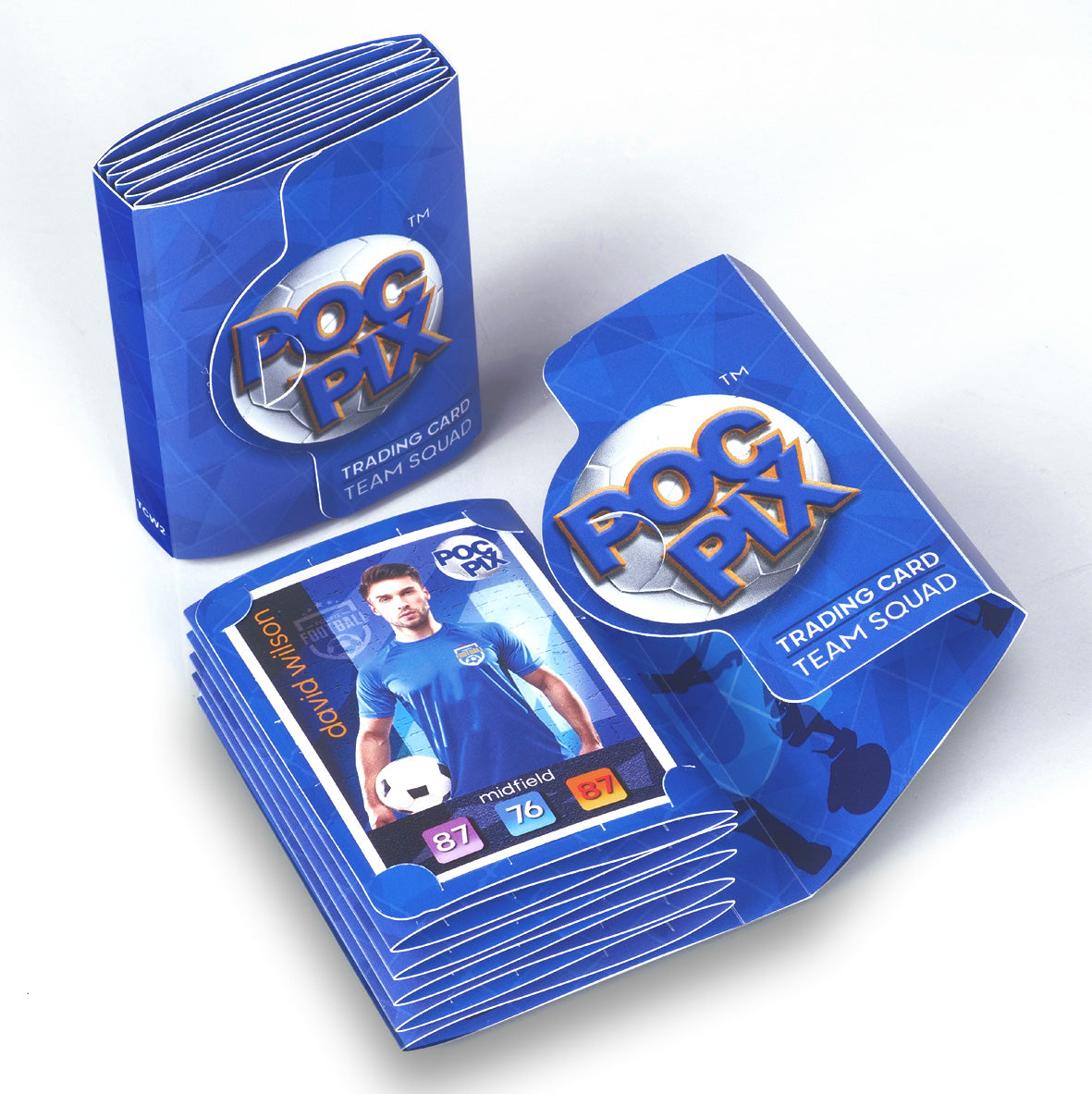 Mini Pocket Royal Blue Football Trading Card Storage Folder or Album Wallet for Chelsea, Leicester City, Everton FC etc
