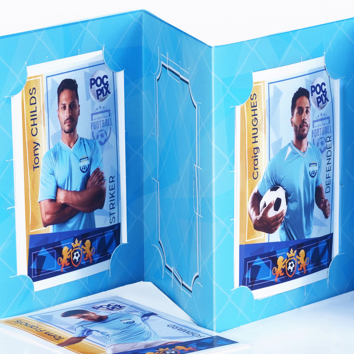 Pocket TCG Football Sticker Collection Book : Sky Blue