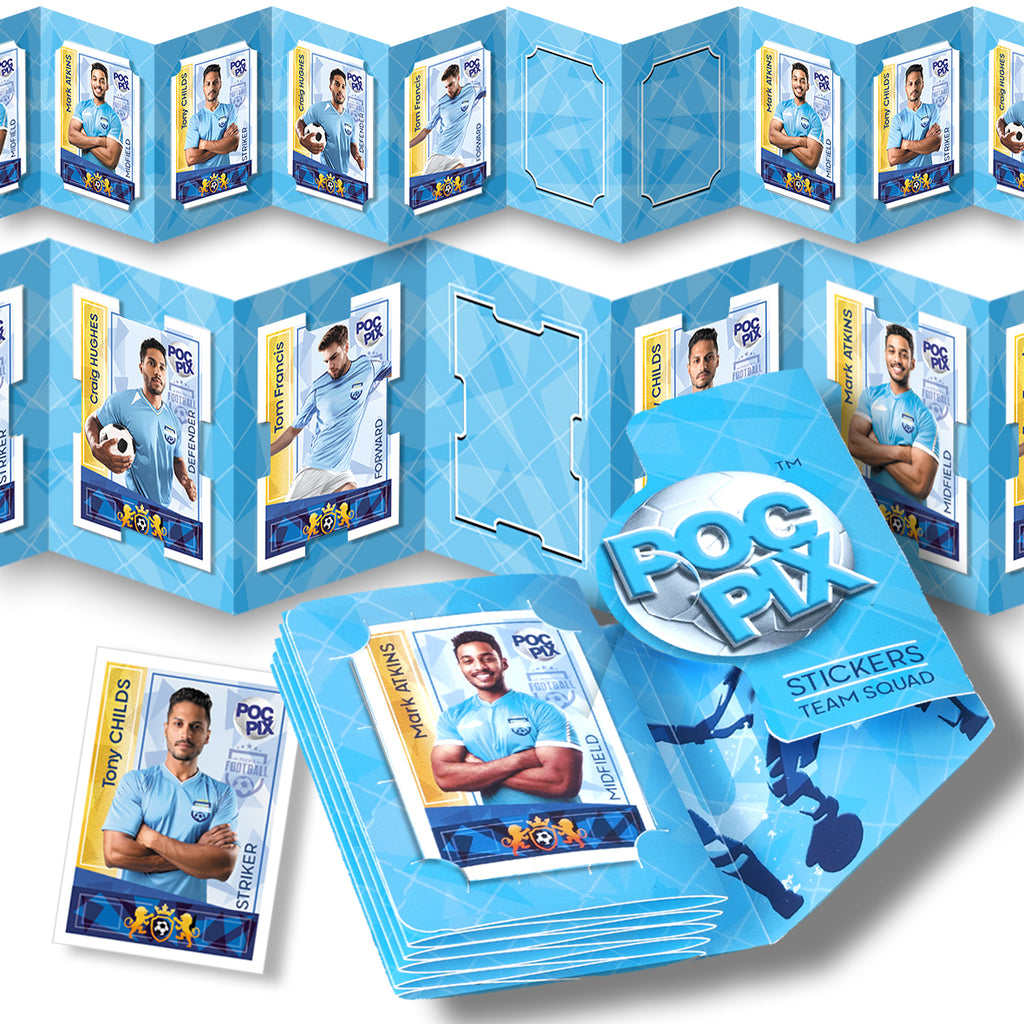 Pocket TCG Football Sticker Binder Wallet : Sky Blue