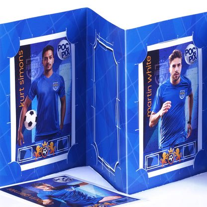 Pocket TCG Football Sticker Collection Book : Royal Blue