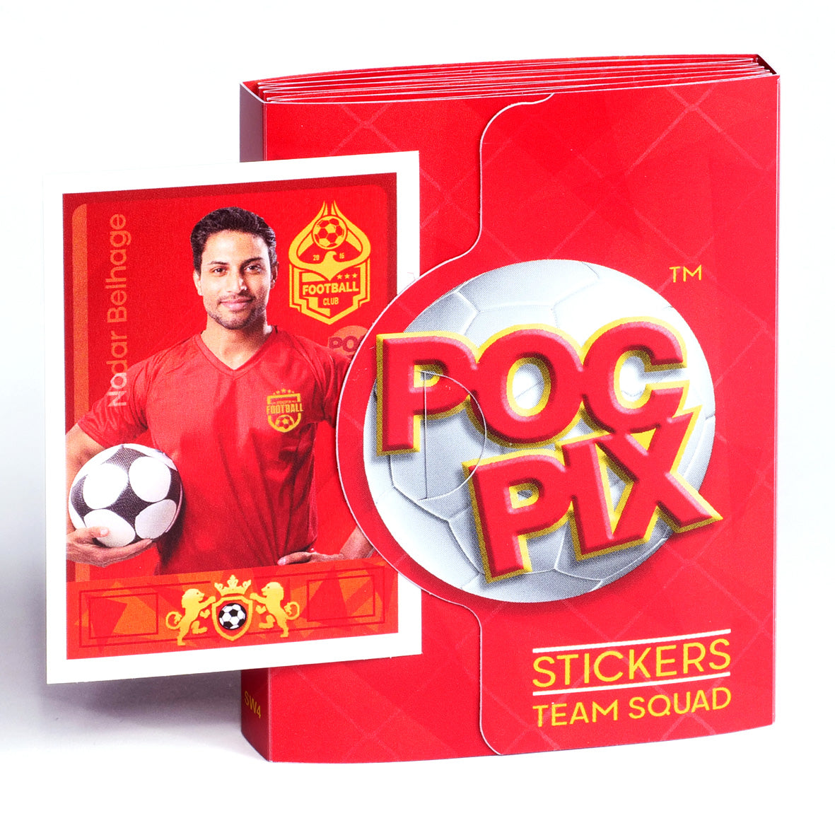 Pocket TCG Football Sticker Collection Book : Red Gold