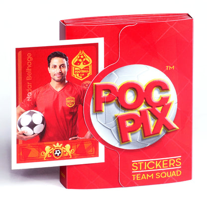 Pocket TCG Football Sticker Collection Book : Red Gold