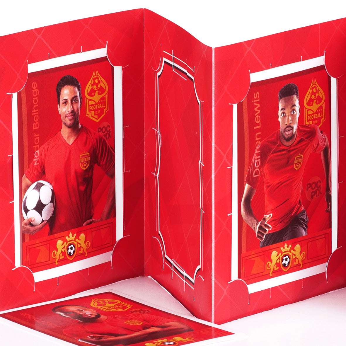Pocket TCG Football Sticker Collection Book : Red Gold