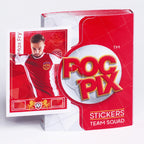Pocket TCG Football Sticker Collection Book : Red & White & White