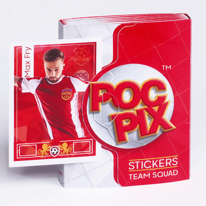 Pocket TCG Football Sticker Collection Book : Red & White